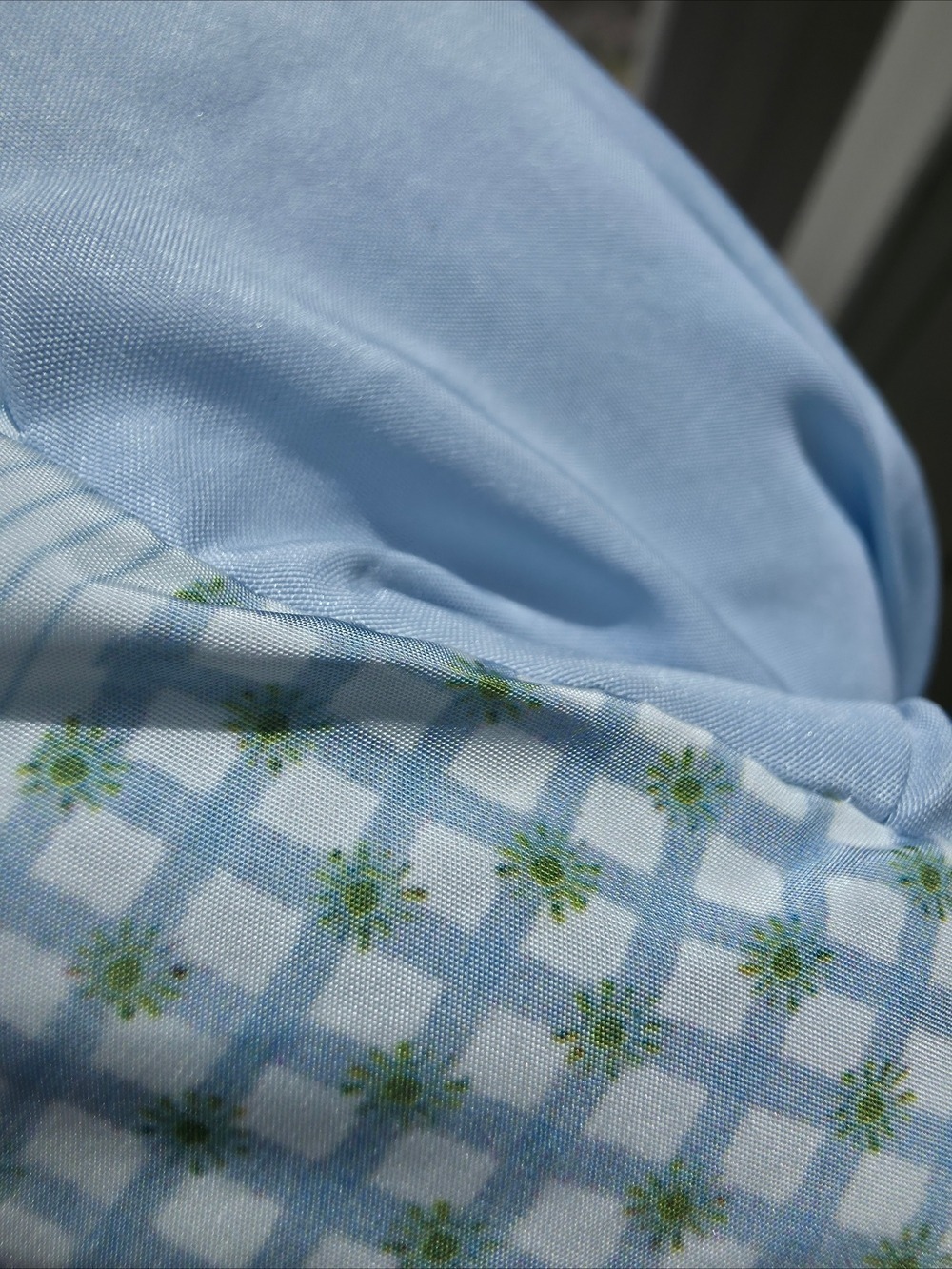 Ashley Light Blue Patch Quilted Vest NWT #JAC14 - Picture 7 of 12